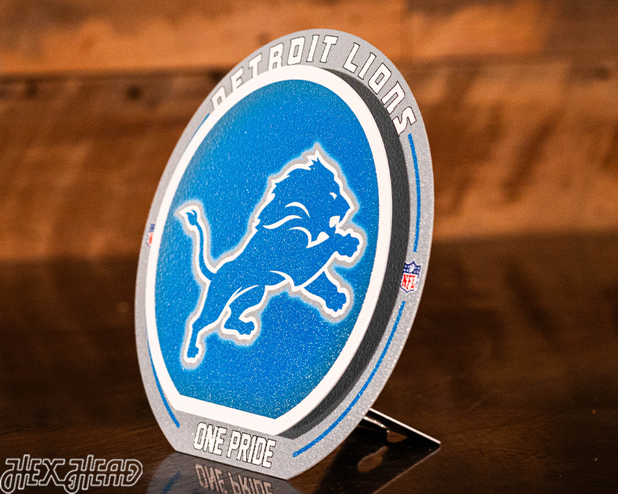 Detroit Lions "Double Play" On the Shelf or on the Wall Art