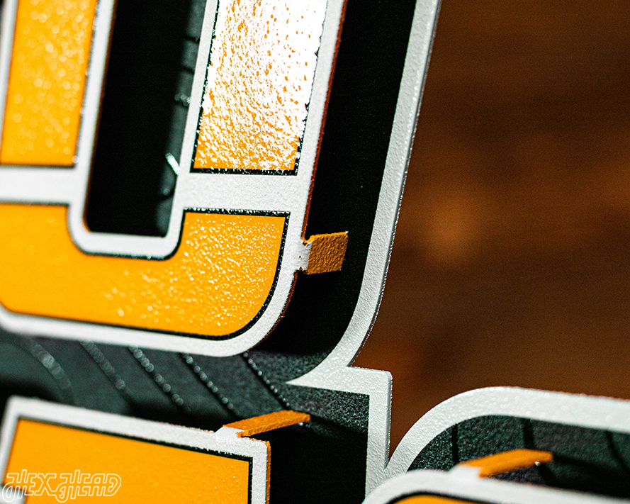 Green Bay Packers - Hex Head EXCLUSIVE "Go Pack Go" Wordmark 3D Metal Wall Art