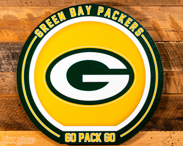 VARSITY Collection- Single Layer Green Bay Packers Metal Wall Art