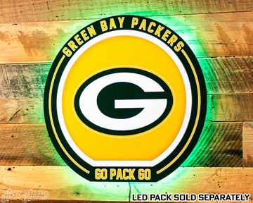 VARSITY Collection- Single Layer Green Bay Packers Metal Wall Art