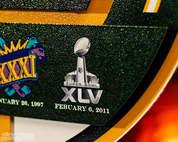 Green Bay Packers DYNASTY - Super Bowl Wins w/ Replaceable Icon Plate 3D Vintage Metal Wall Art