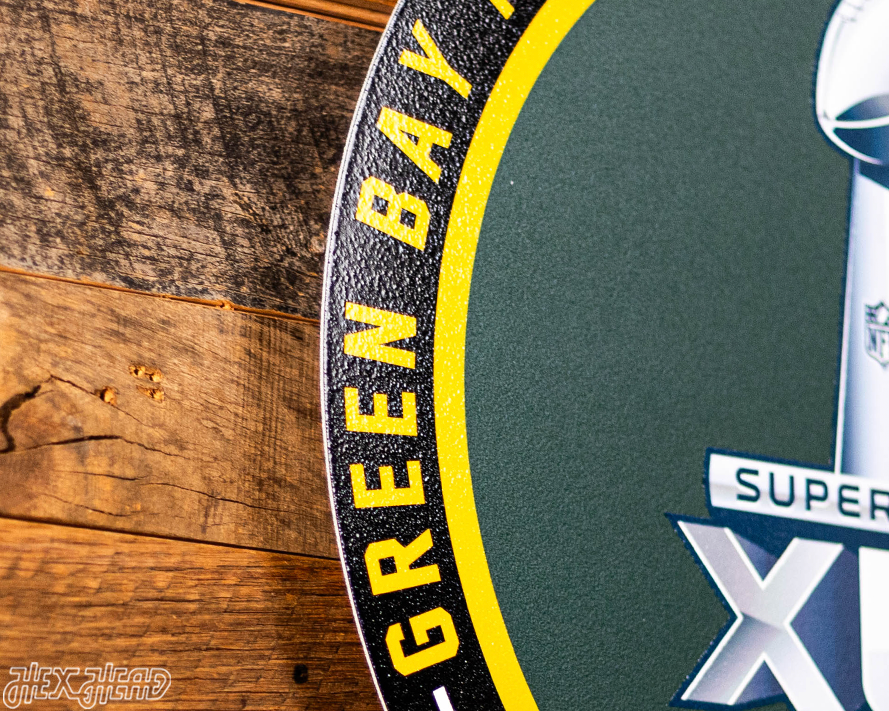 VARSITY Collection- Single Layer Green Bay Packers Super Super Bowl XLV Metal Wall Art