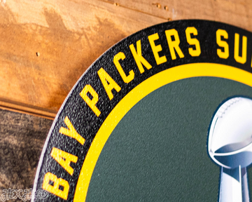 VARSITY Collection- Single Layer Green Bay Packers Super Super Bowl XLV Metal Wall Art