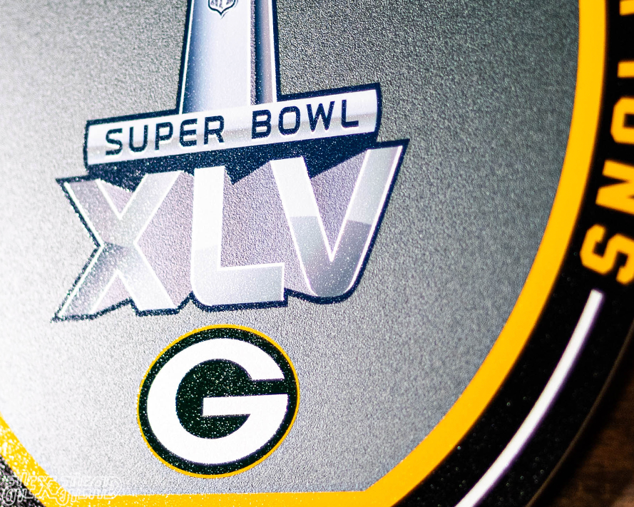 VARSITY Collection- Single Layer Green Bay Packers Super Super Bowl XLV Metal Wall Art