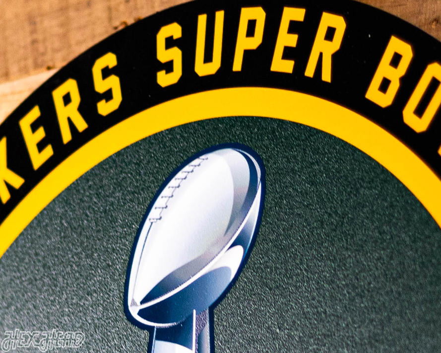 VARSITY Collection- Single Layer Green Bay Packers Super Super Bowl XLV Metal Wall Art