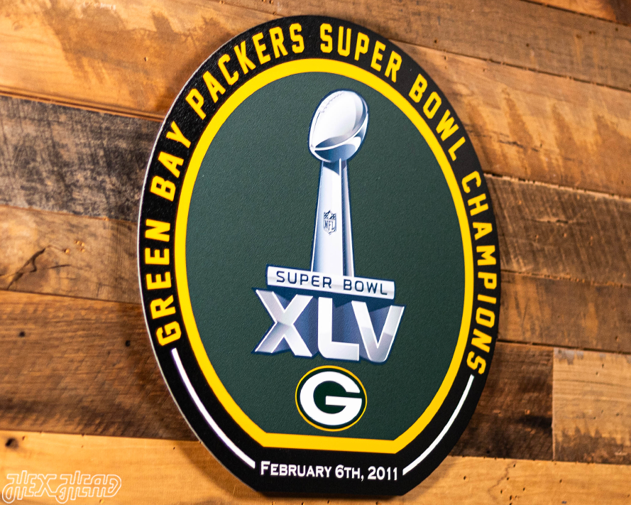 VARSITY Collection- Single Layer Green Bay Packers Super Super Bowl XLV Metal Wall Art