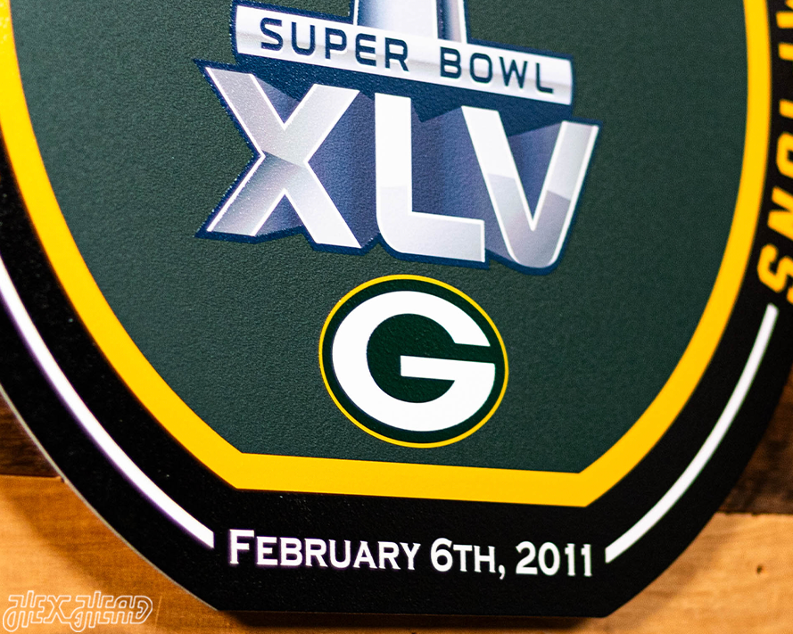 VARSITY Collection- Single Layer Green Bay Packers Super Super Bowl XLV Metal Wall Art