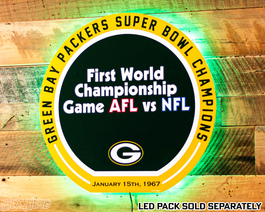VARSITY Collection- Single Layer Green Bay Packers Super Super Bowl 1967 Metal Wall Art