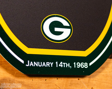VARSITY Collection- Single Layer Green Bay Packers Super Super Bowl II Metal Wall Art