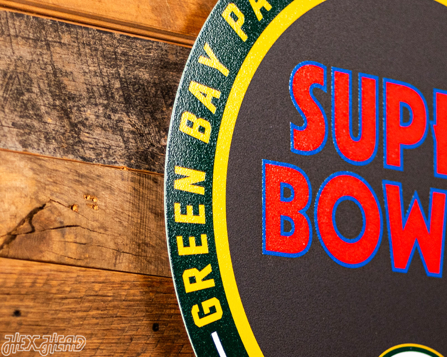 VARSITY Collection- Single Layer Green Bay Packers Super Super Bowl II Metal Wall Art