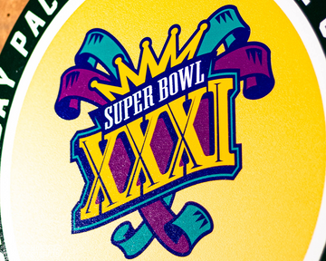VARSITY Collection- Single Layer Green Bay Packers Super Super Bowl XXXI Metal Wall Art