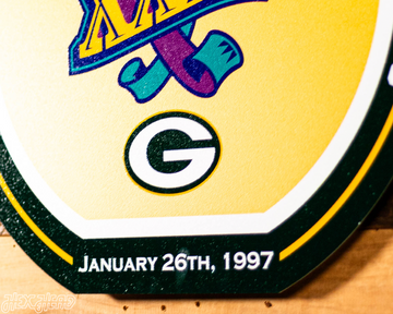 VARSITY Collection- Single Layer Green Bay Packers Super Super Bowl XXXI Metal Wall Art