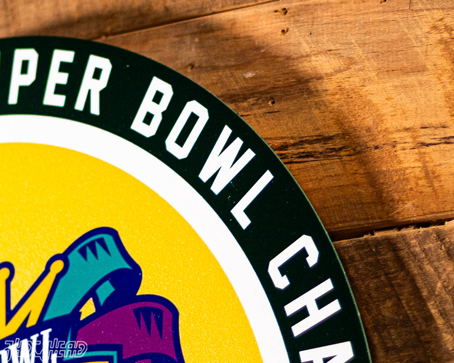 VARSITY Collection- Single Layer Green Bay Packers Super Super Bowl XXXI Metal Wall Art