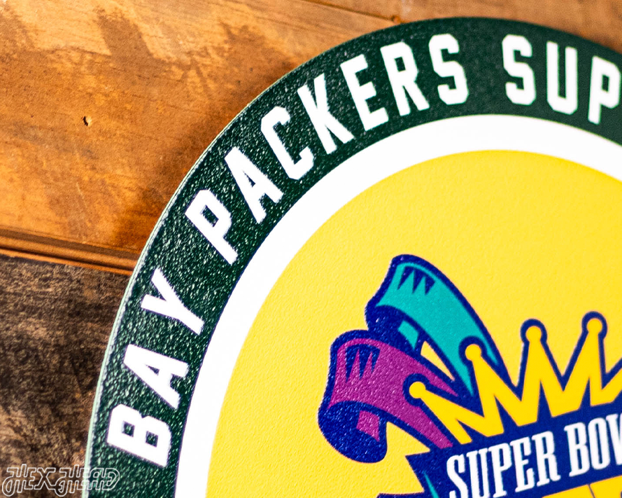 VARSITY Collection- Single Layer Green Bay Packers Super Super Bowl XXXI Metal Wall Art