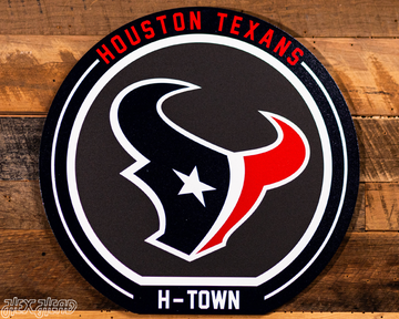 VARSITY Collection- Single Layer Houston Texans Metal Wall Art