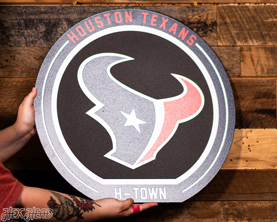 VARSITY Collection- Single Layer Houston Texans Metal Wall Art