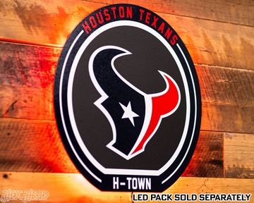 VARSITY Collection- Single Layer Houston Texans Metal Wall Art