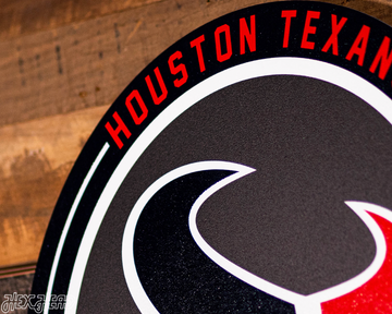 VARSITY Collection- Single Layer Houston Texans Metal Wall Art