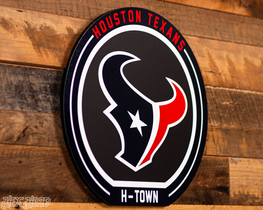 VARSITY Collection- Single Layer Houston Texans Metal Wall Art