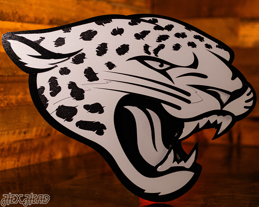 MONOCHROME - Jacksonville Jaguars 3D Vintage Metal Wall Art