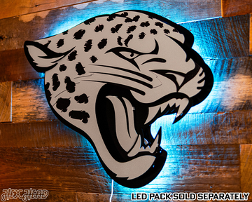 MONOCHROME - Jacksonville Jaguars 3D Vintage Metal Wall Art