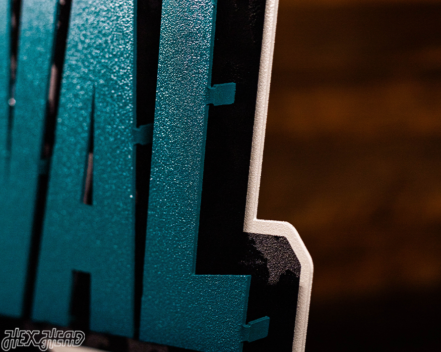 Jacksonville Jaguars - Hex Head EXCLUSIVE "DUUUVAL" Wordmark 3D Metal Wall Art