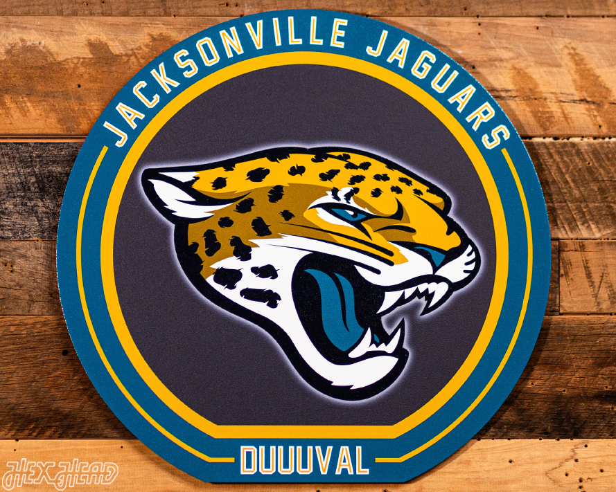 VARSITY Collection- Single Layer Jacksonville Jaguars Metal Wall Art