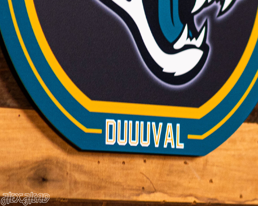 VARSITY Collection- Single Layer Jacksonville Jaguars Metal Wall Art