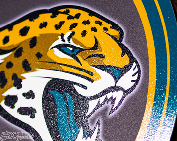 VARSITY Collection- Single Layer Jacksonville Jaguars Metal Wall Art