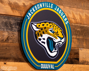 VARSITY Collection- Single Layer Jacksonville Jaguars Metal Wall Art