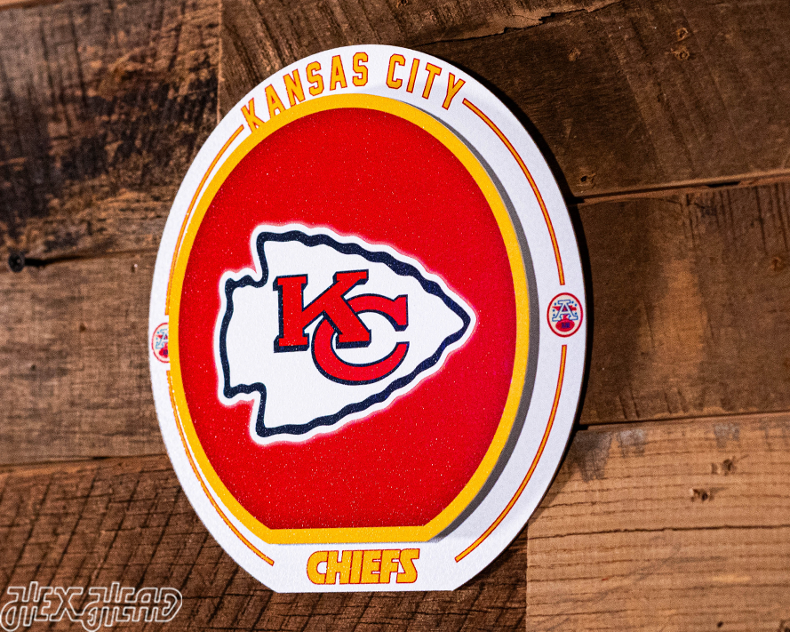 Kansas City Chiefs "Double Play" On the Shelf or on the Wall Art