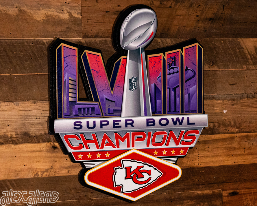 Kansas City Chiefs SUPER BOWL LVIII CHAMPIONS! 3D Wall Art