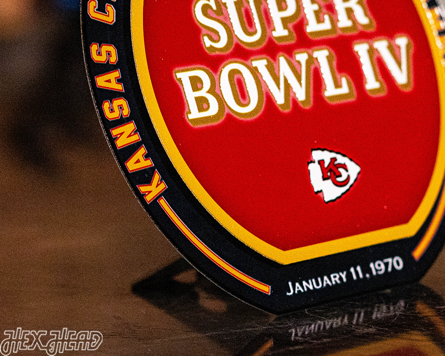 Kansas City Chiefs Super Bowl IV "Double Play" On The Shelf or On The Wall