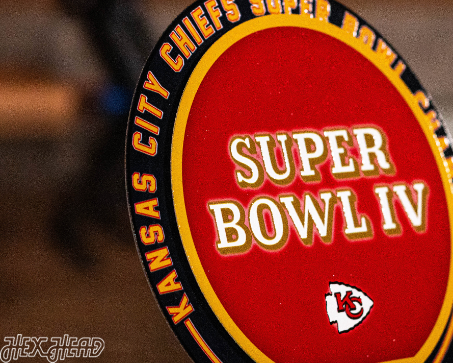 Kansas City Chiefs Super Bowl IV "Double Play" On The Shelf or On The Wall