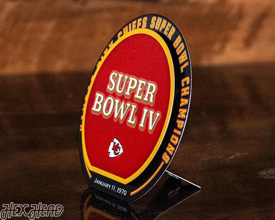 Kansas City Chiefs Super Bowl IV "Double Play" On The Shelf or On The Wall