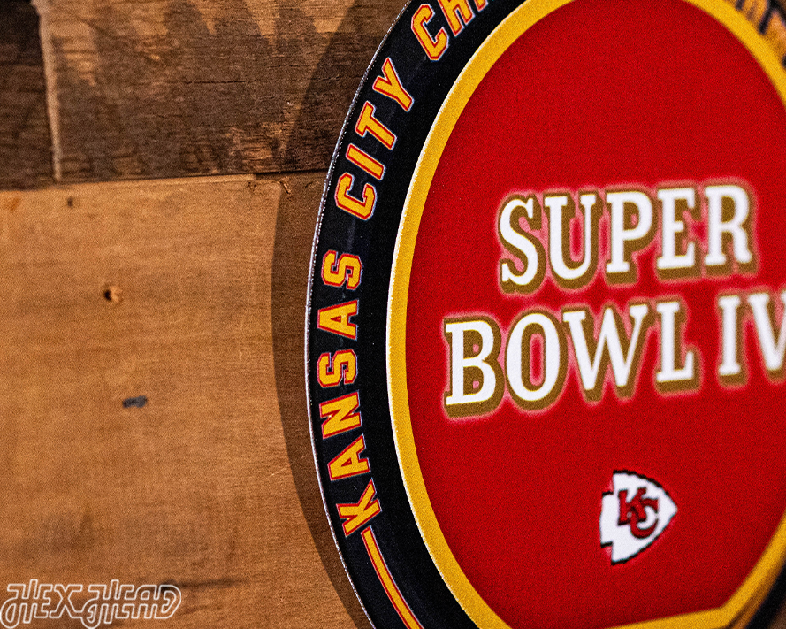 Kansas City Chiefs Super Bowl IV "Double Play" On The Shelf or On The Wall