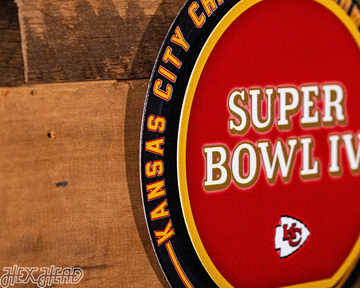 Kansas City Chiefs Super Bowl IV "Double Play" On The Shelf or On The Wall