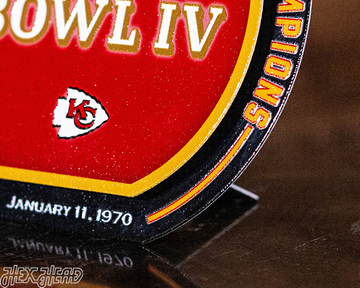Kansas City Chiefs Super Bowl IV "Double Play" On The Shelf or On The Wall