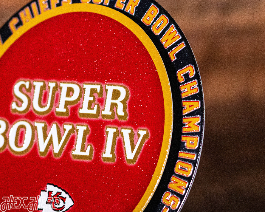 Kansas City Chiefs Super Bowl IV "Double Play" On The Shelf or On The Wall