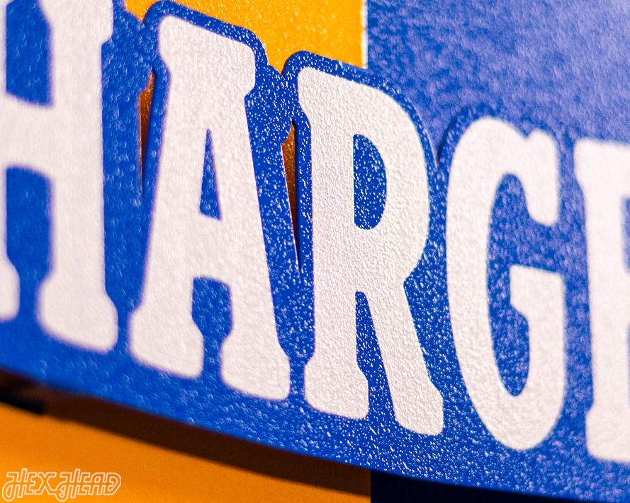 Los Angeles Chargers SHIELD 3D Vintage Metal Wall Art