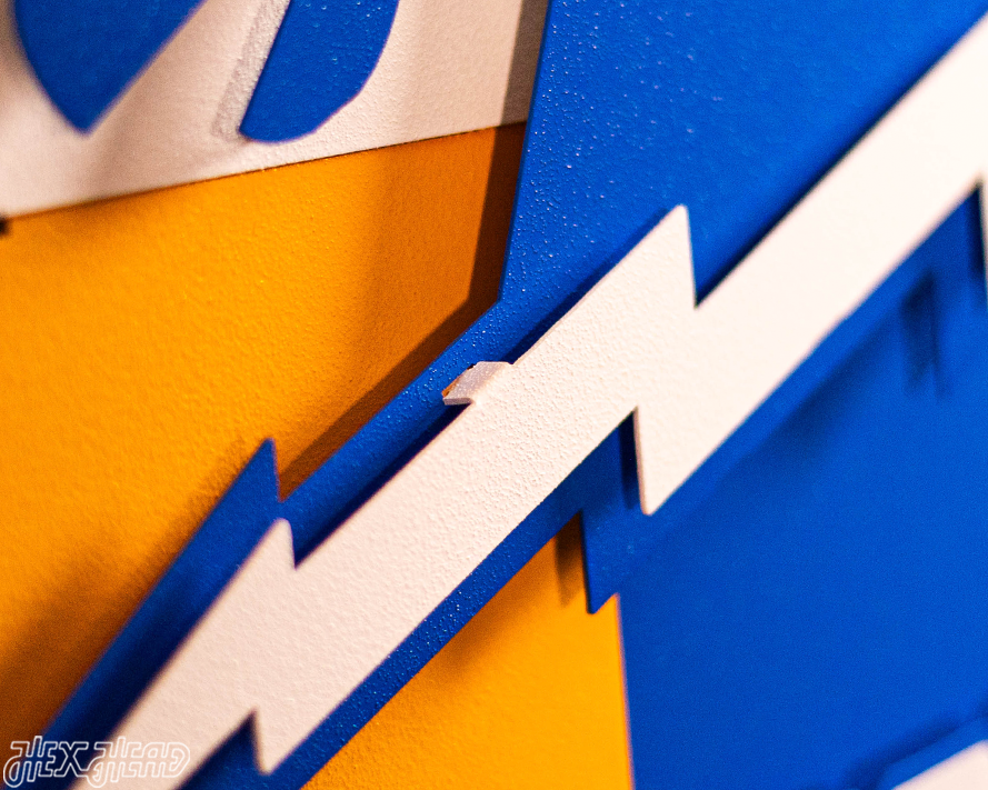 Los Angeles Chargers SHIELD 3D Vintage Metal Wall Art