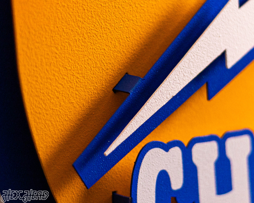 Los Angeles Chargers SHIELD 3D Vintage Metal Wall Art