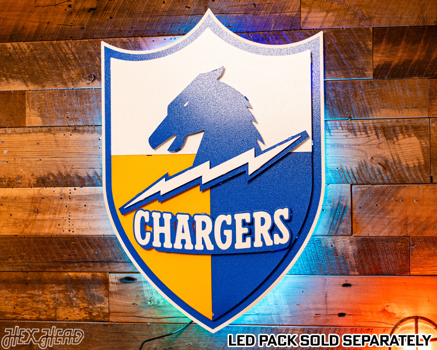 Chargers SHIELD 3D Vintage Metal Wall Art