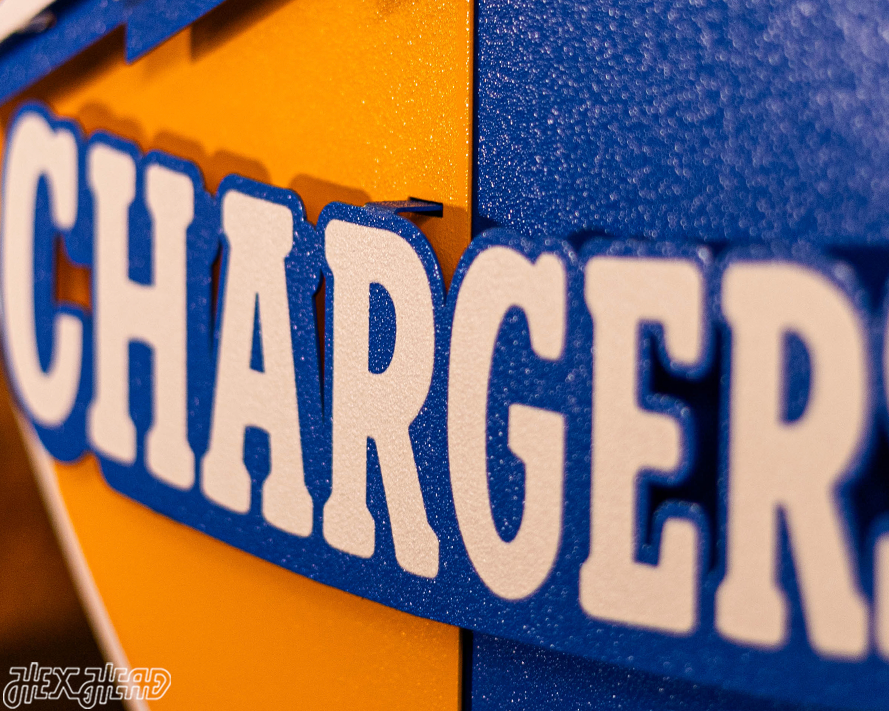 Chargers SHIELD 3D Vintage Metal Wall Art