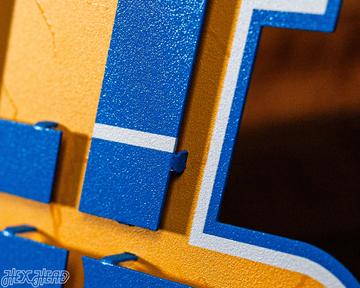 Los Angeles Chargers - Hex Head EXCLUSIVE "Bolt Up" Wordmark 3D Metal Wall Art
