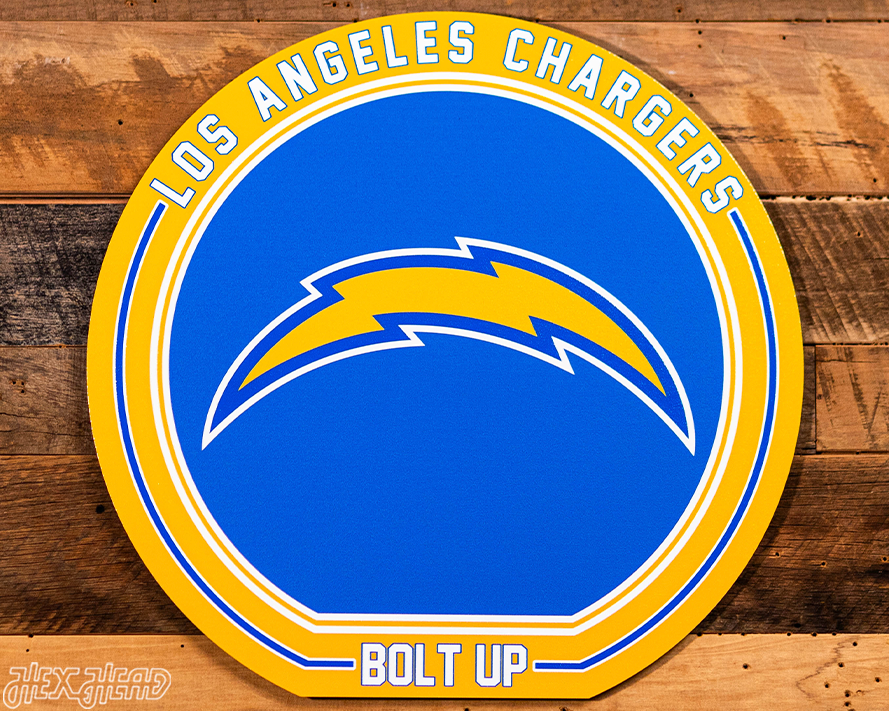 VARSITY Collection- Single Layer Los Angeles Chargers Metal Wall Art