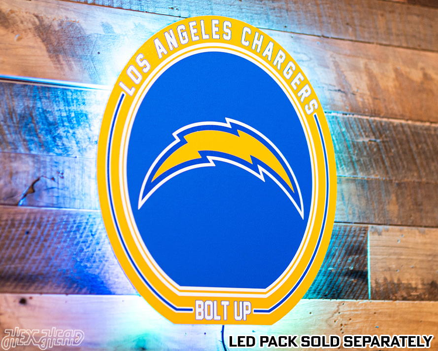 VARSITY Collection- Single Layer Los Angeles Chargers Metal Wall Art