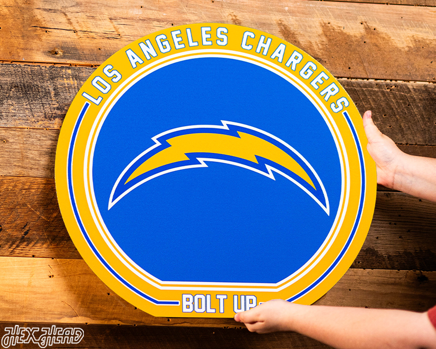 VARSITY Collection- Single Layer Los Angeles Chargers Metal Wall Art