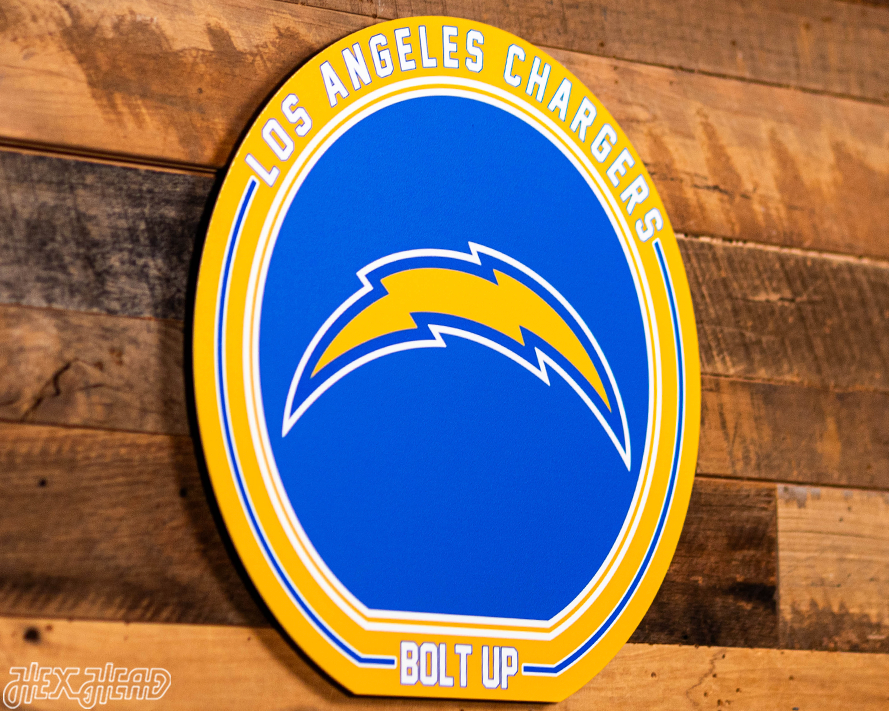 VARSITY Collection- Single Layer Los Angeles Chargers Metal Wall Art