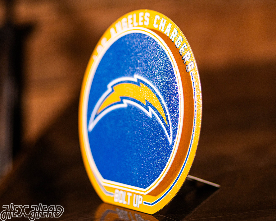 Los Angeles Chargers "Double Play" On the Shelf or on the Wall Art